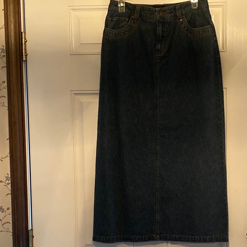 Sonoma 4 Petite Long Denim Skirt